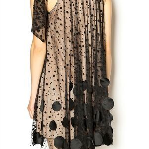 RYU BLACK TUILLE SLEEVELESS DRESS